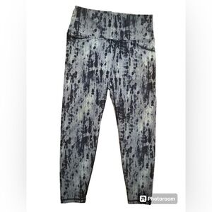 Ladies stretch pants size large L blue and white